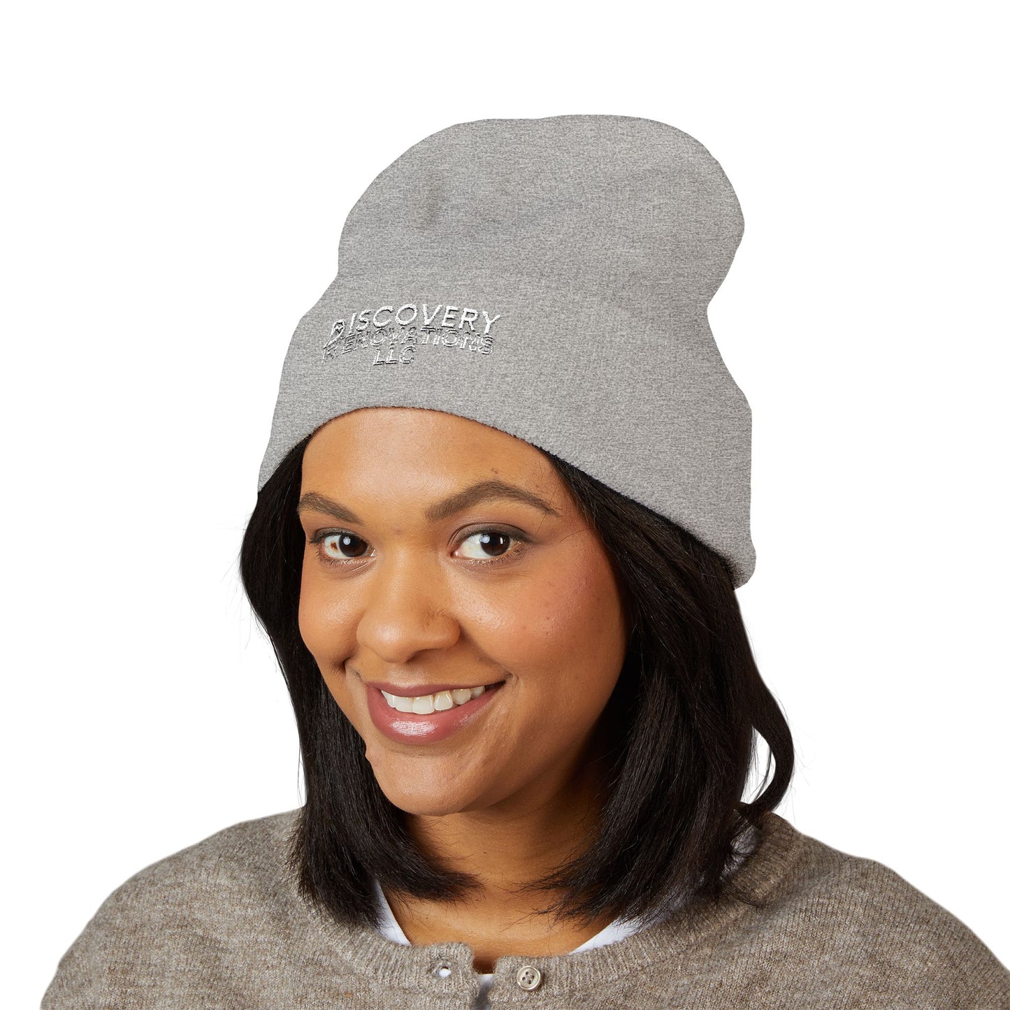 Embroidered Cuffed Beanie — "Discovery Renovations LLC" Logo